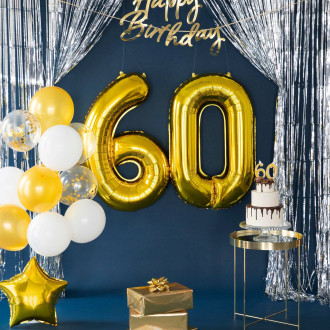 Nagy arany tortagyertya csillámokkal, 0 szám