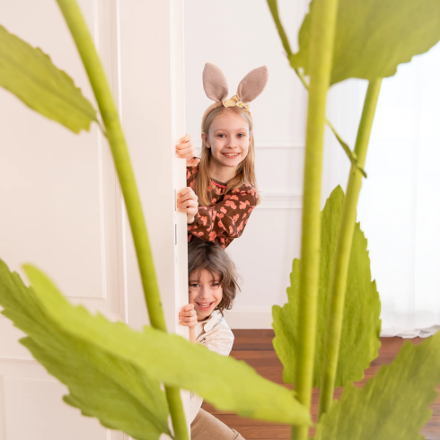Veľkonočná čelenka zajačie uši s mašličkou béžová