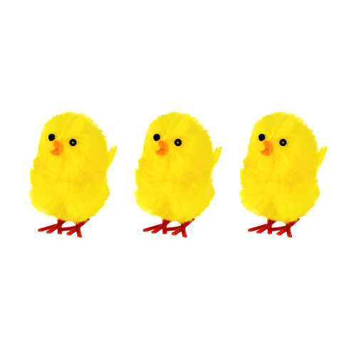 Veľkonočná dekorácia kuriatka žlté 3 ks
