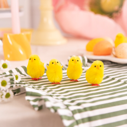 Veľkonočná dekorácia kuriatka žlté 3 ks