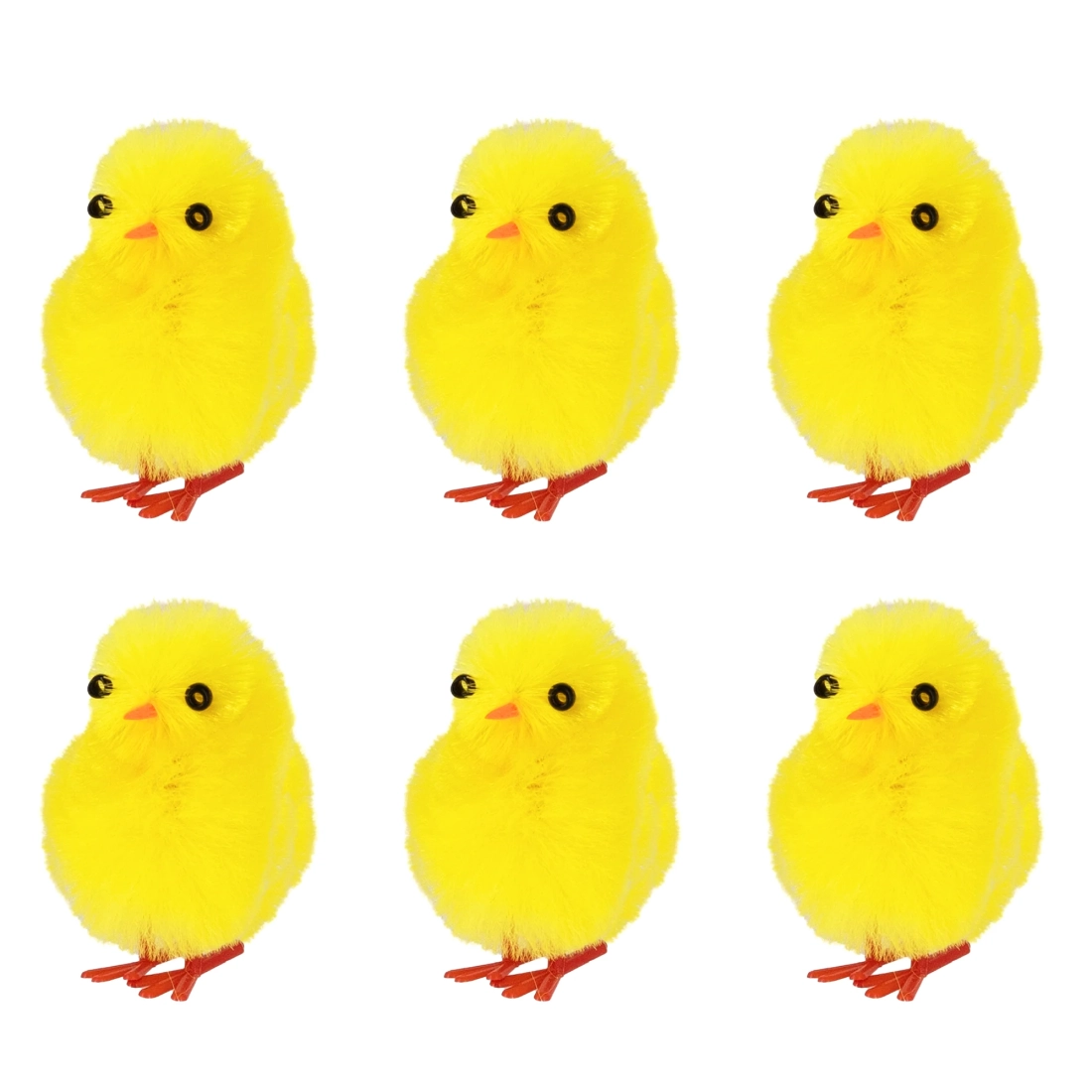 Decorațiune de Paște puișori galbeni, set 6 buc.