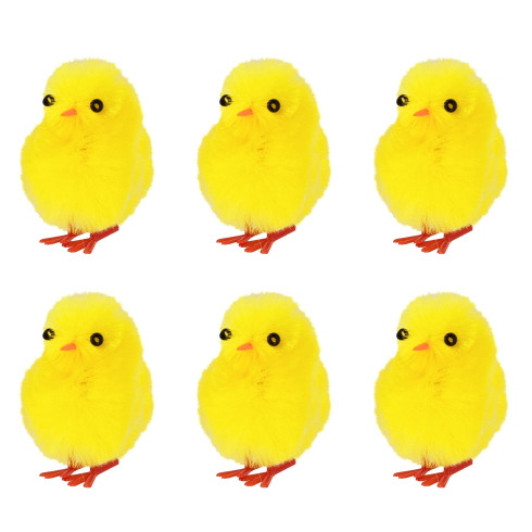 Veľkonočná dekorácia kuriatka žlté 6 ks