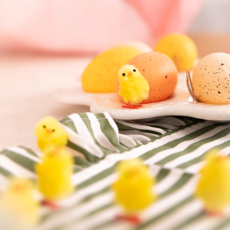 Veľkonočná dekorácia kuriatka žlté 6 ks