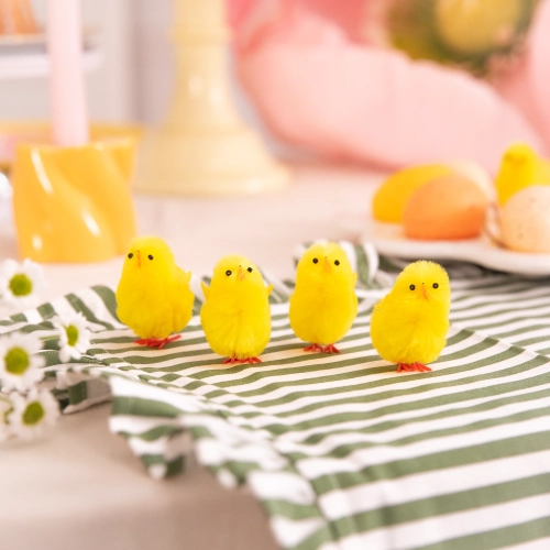 Decorațiune de Paște puișori galbeni, set 6 buc.
