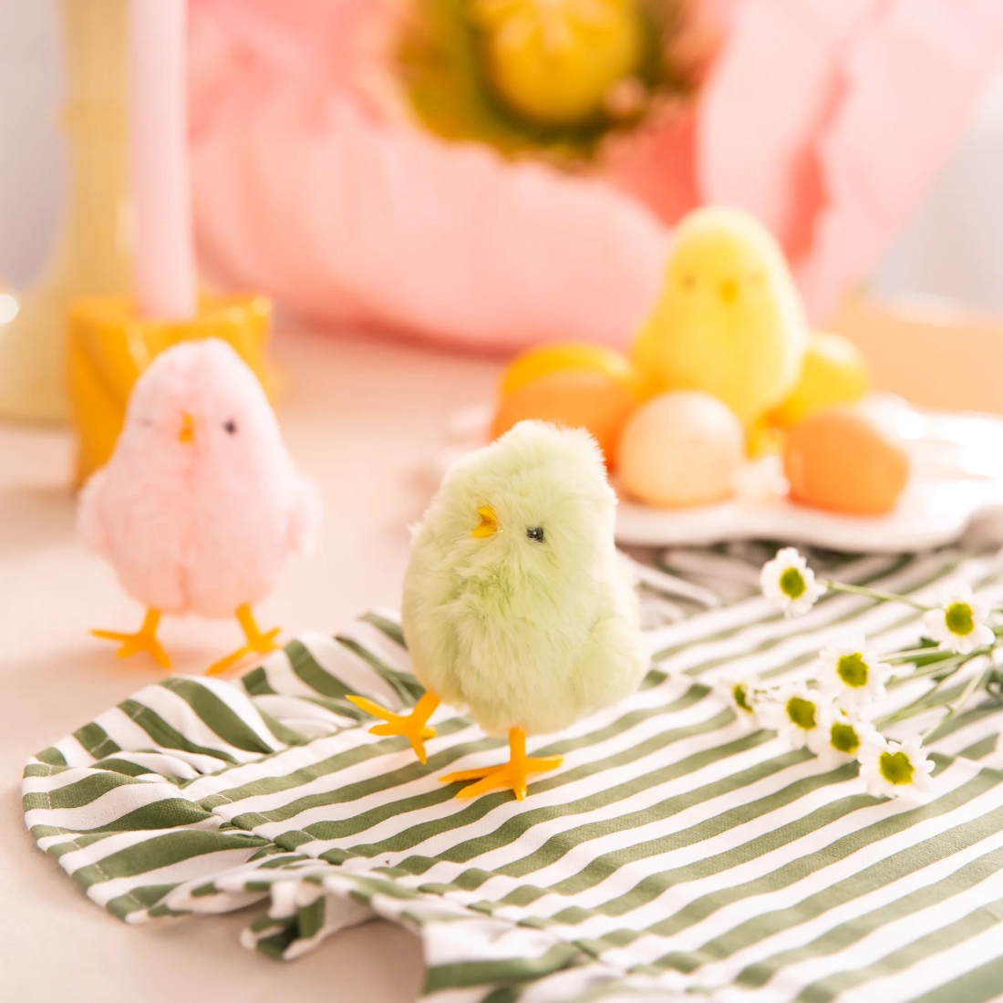 Decorațiune de Paște puișor 10 cm, culori asortate