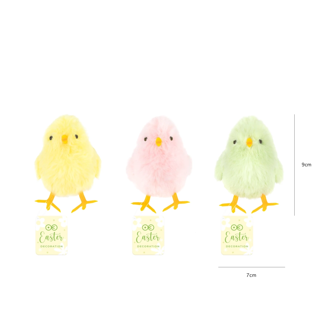 Decorațiune de Paște puișor 10 cm, culori asortate
