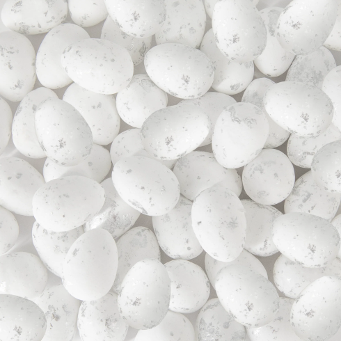 Veľkonočná dekorácia mini vajíčka biele 50 ks