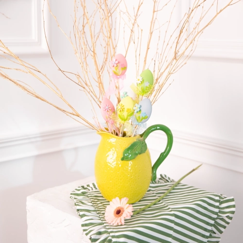 Decorațiune de Paște ou pe băț, asortat pe culori