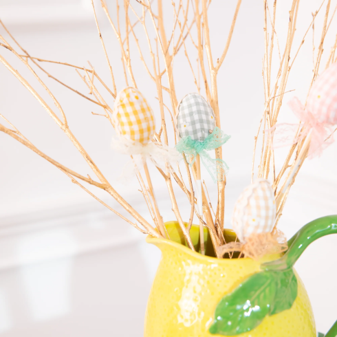 Veľkonočná dekorácia vajíčko na paličke mix farieb