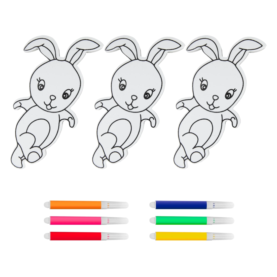 Decorațiune de Paște iepurași de pictat, set 3 buc.