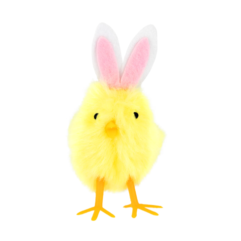 Veľkonočná dekorácia žlté kuriatko zajac 10 cm