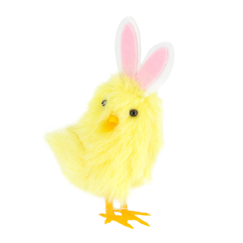 Veľkonočná dekorácia žlté kuriatko zajac 10 cm
