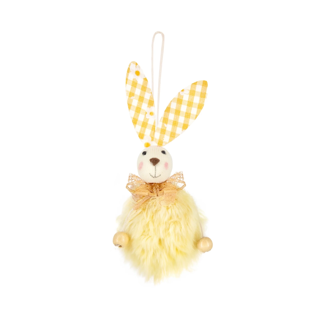 Decorațiune de Paște suspendată, iepuraș pufos, mix de culori
