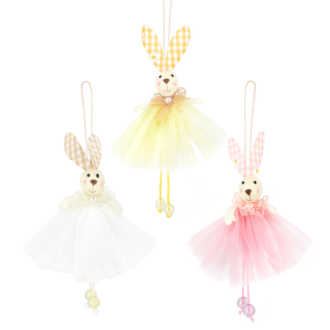 Veľkonočná závesná dekorácia zajačik mix farieb