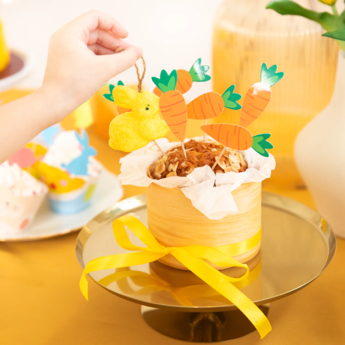 Veľkonočná závesná dekorácia zajačiky s trblietkami 4 ks