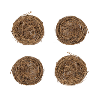 Veľkonočné dekorácie hniezda hnedé 4 ks
