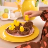 Decorațiuni de Paște cuiburi maro, set 4 bucăți