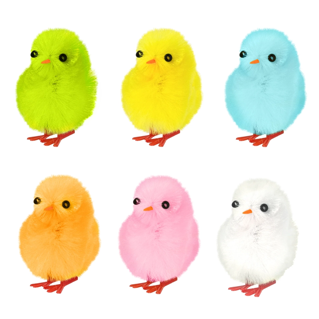Decorațiuni de Paște puișori, set mix de culori, 6 buc.