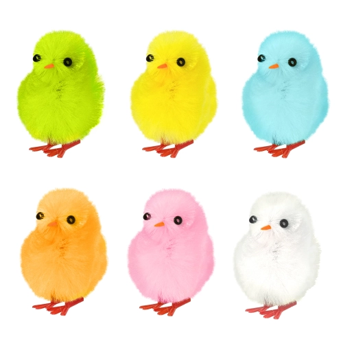 Decorațiuni de Paște puișori, set mix de culori, 6 buc.