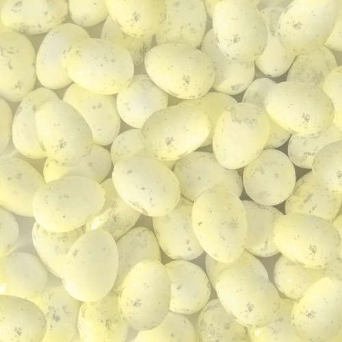 Decorațiuni de Paște mini ouă ecru, set 50 buc.