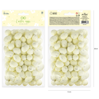 Veľkonočné dekorácie mini vajíčka ecru 50 ks