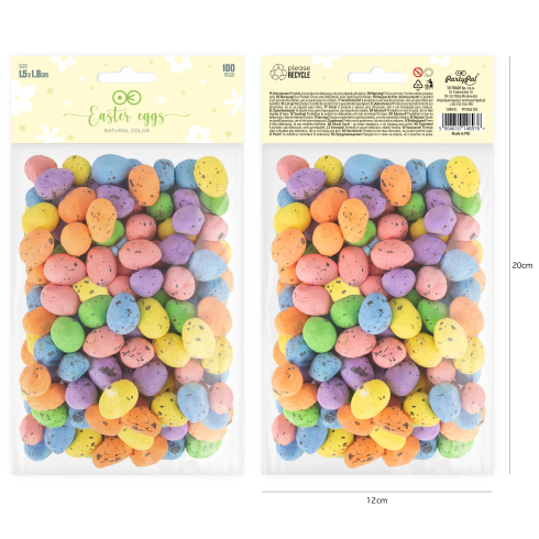 Veľkonočné dekorácie mini vajíčka farebné 100 ks