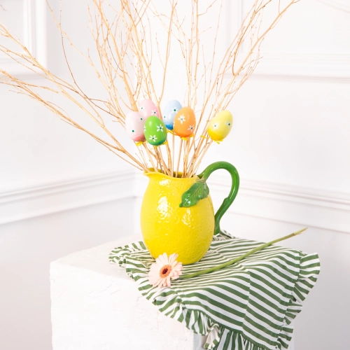 Decorațiuni de Paște ouă pe bețișor, set 6 buc.