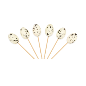 Veľkonočné dekoračné vajíčka na zápich béžové 36 ks