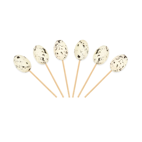 Veľkonočné dekoračné vajíčka na zápich béžové 36 ks