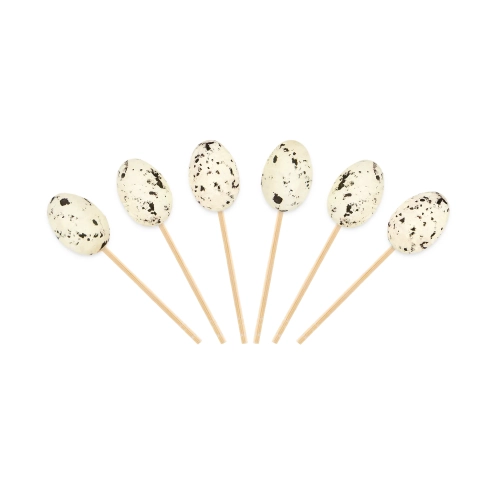 Húsvéti dekoratív beszúrható tojások, bézs, 36 db