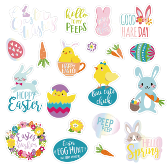 Veľkonočné samolepky na výzdobu 20 ks