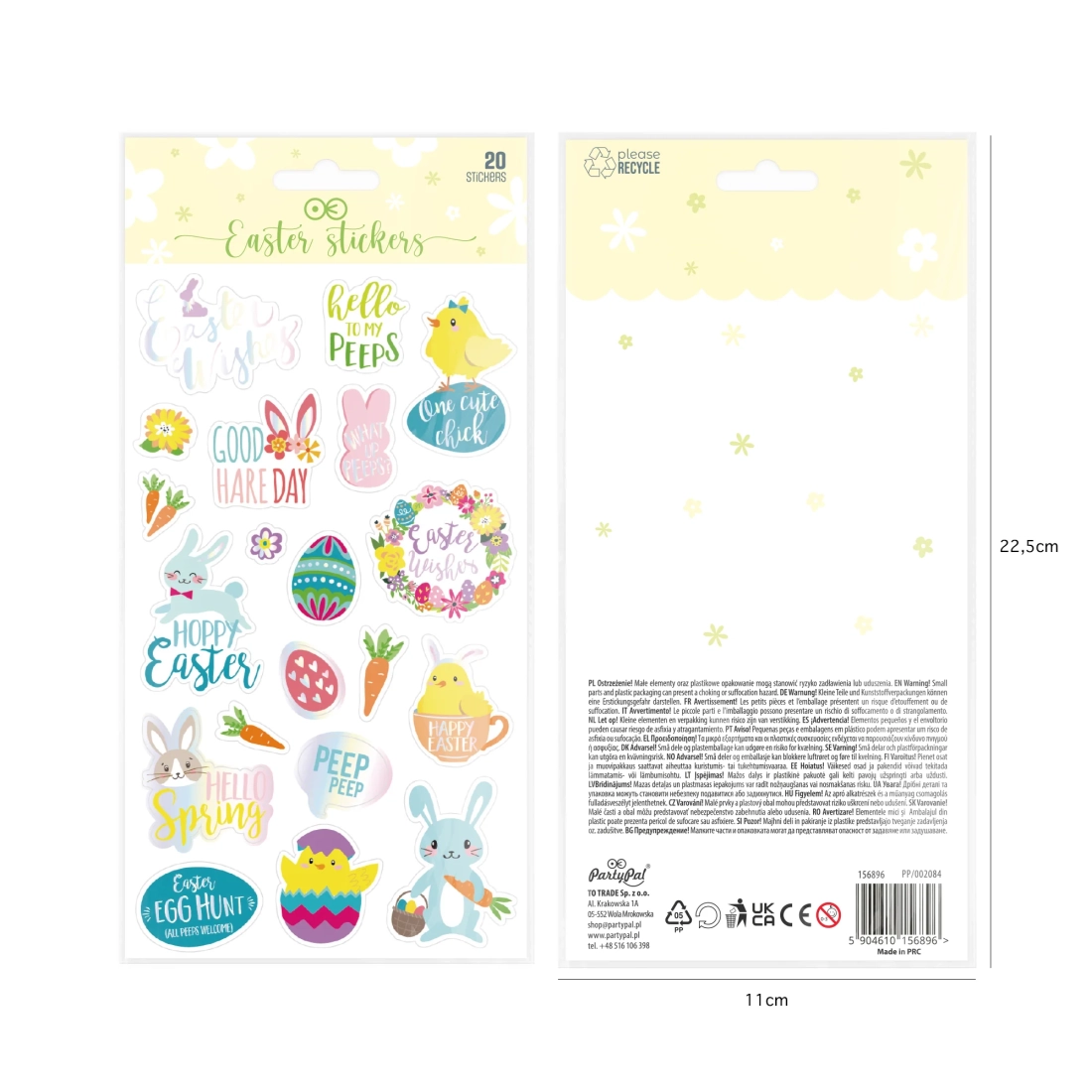 Autocolante de Paște pentru decor, 20 buc.