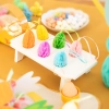 Decorațiuni de Paște suspendate honeycomb, ouă, set 6 bucăți, mix