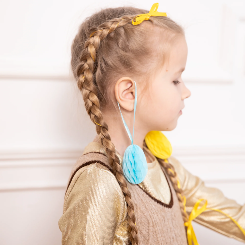 Veľkonočné závesné dekorácie honeycomb vajíčka 6 ks mix