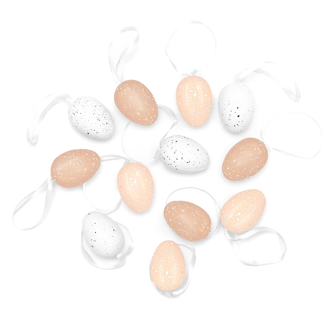 Decorațiuni pascale suspendate ouă maro, set 12 buc.