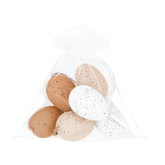 Veľkonočné závesné dekorácie vajíčka hnedé 6 ks