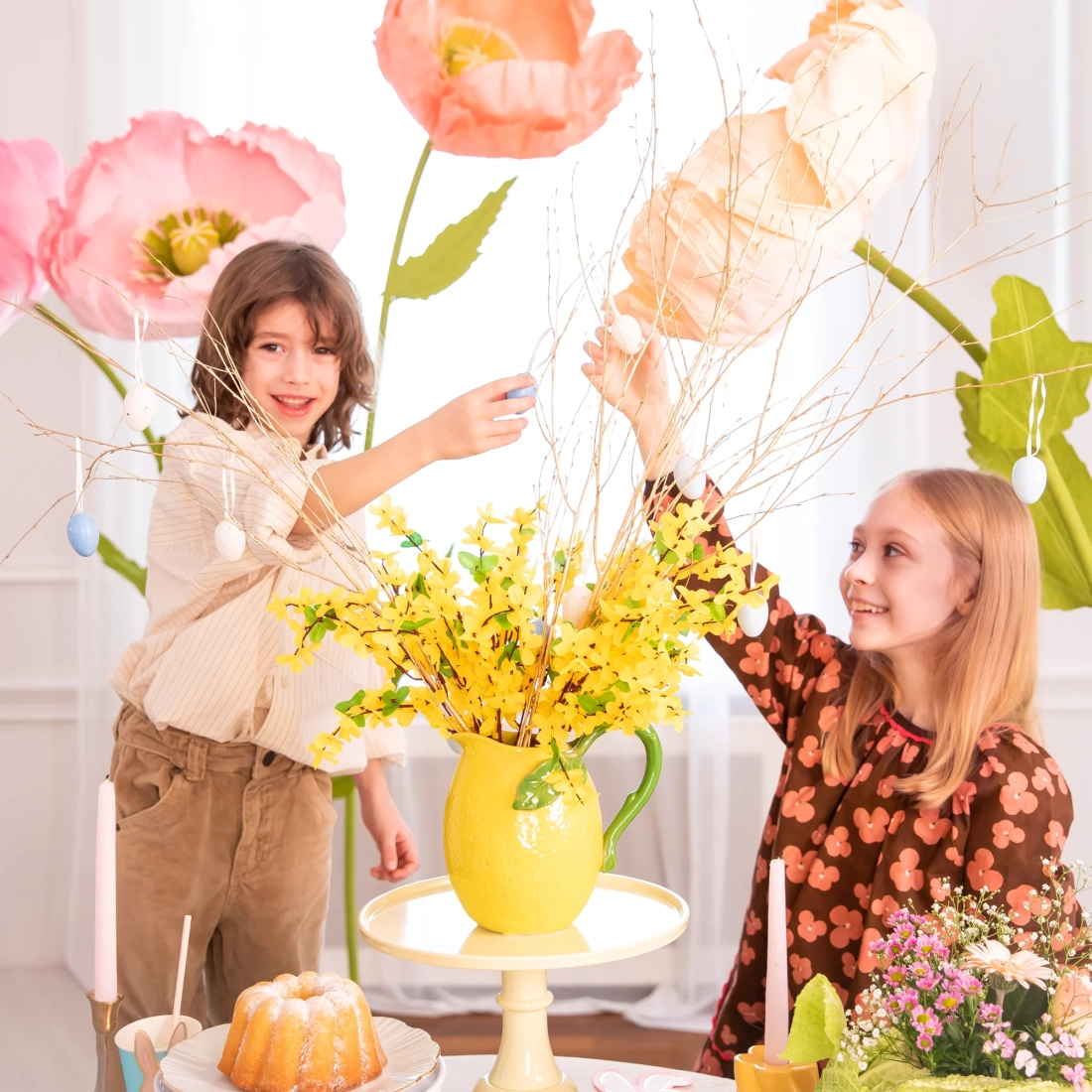 Decorațiuni suspendate de Paște, ouă albastre, set 12 buc.