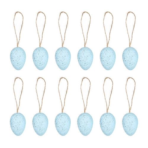 Decorațiuni de Paște suspendate ouă albastre, set 12 buc.