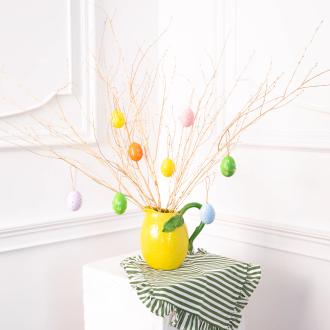 Veľkonočné závesné dekorácie z vajíčkovej škrupiny mix 8 ks