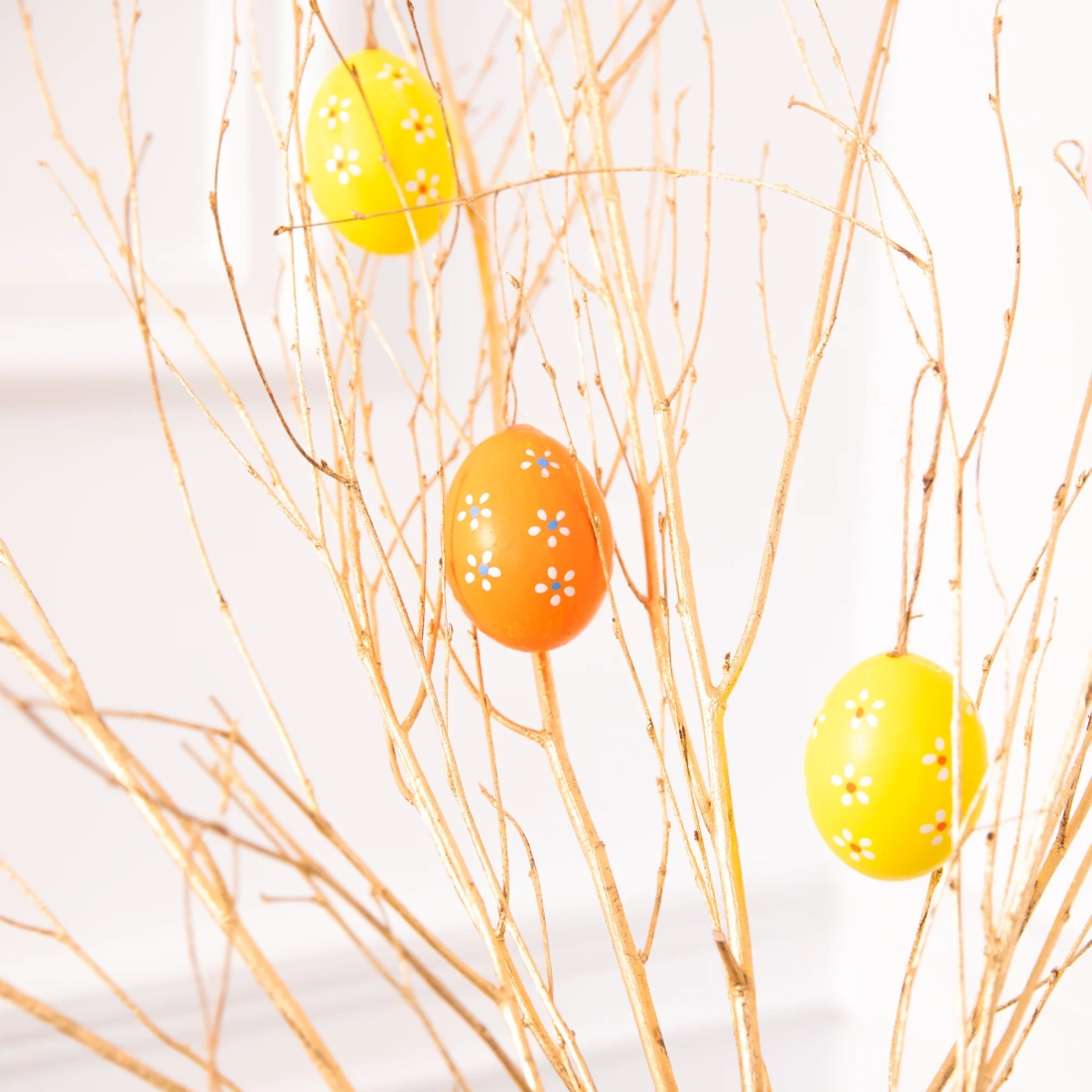 Decorațiuni de Paște suspendate din coajă de ou, set mix 8 buc.