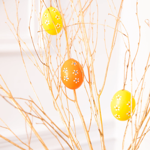 Veľkonočné závesné dekorácie z vajíčkovej škrupiny mix 8 ks