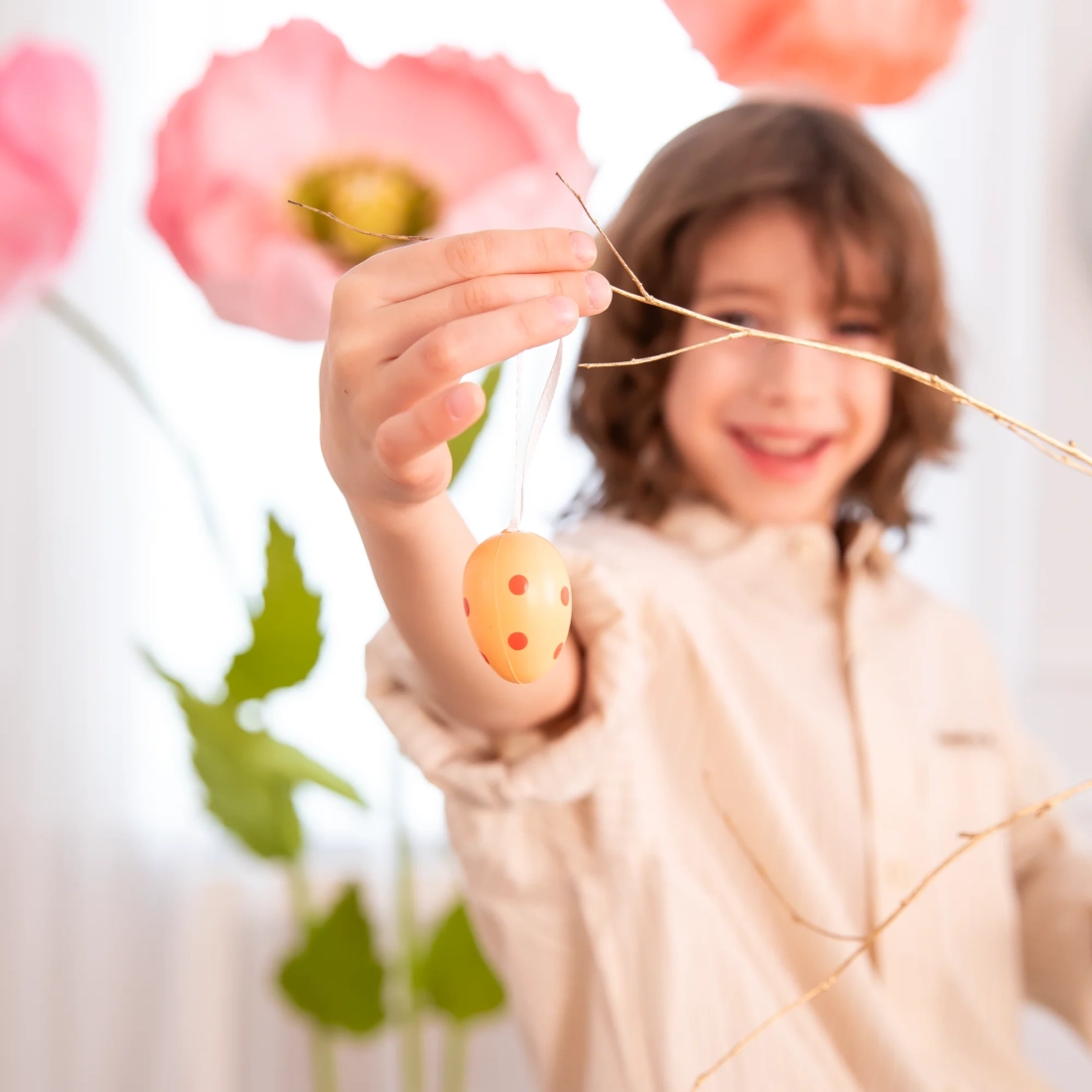 Ouă de Paște suspendabile, decorațiuni mix de culori, set 12 buc.