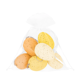 Veľkonočné závesné vajíčka plastové 6 ks oranžové