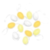 Ouă de Paște din plastic pentru agățat, galbene, set 12 buc.