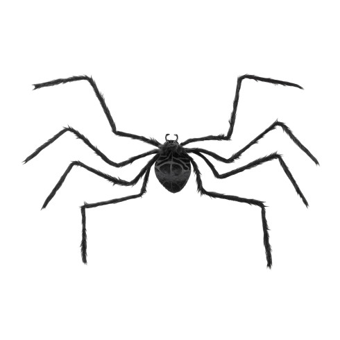 Nagy fekete pók dekoráció 103x75 cm – Halloweenre, beltérre és kültérre