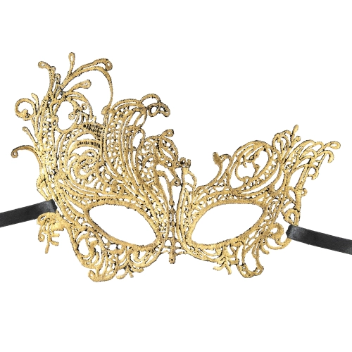 Party krona z venčkom, zlata, 23 x 14 cm