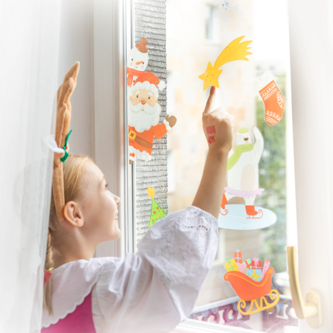 Karácsonyi ablak- és üvegm matricák, mix