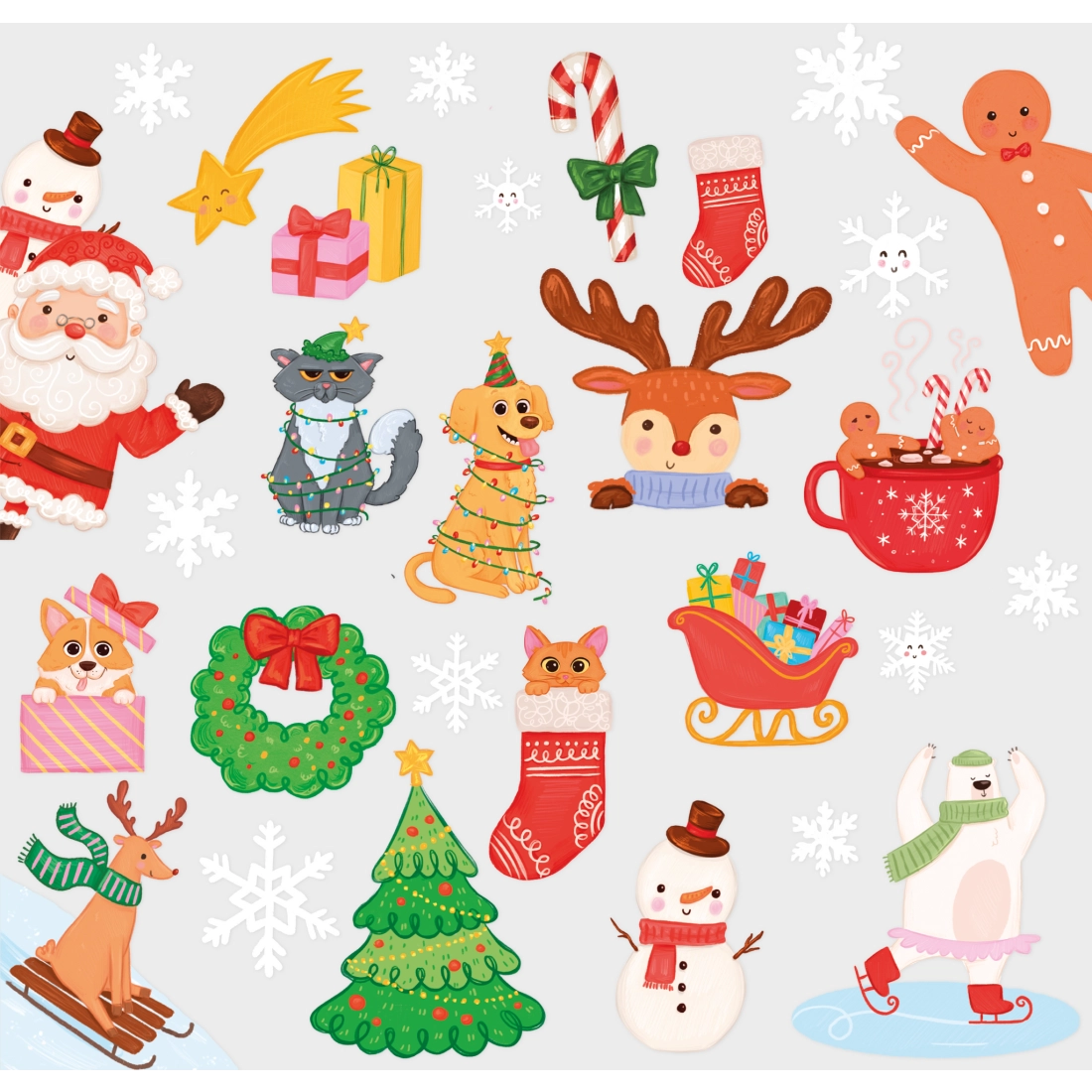 Karácsonyi ablak- és üvegm matricák, mix