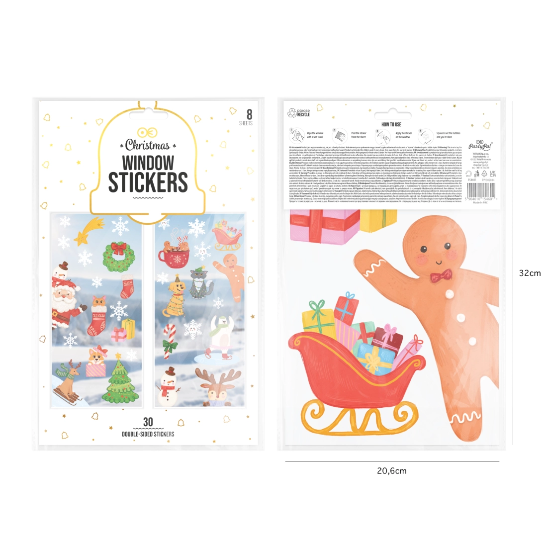 Karácsonyi ablak- és üvegm matricák, mix