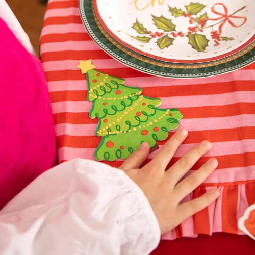 Șervețele de hârtie de Crăciun cu brad, 10 buc.